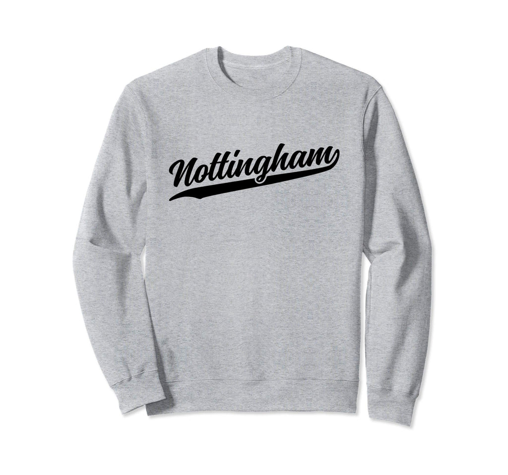 Nottingham England Cursive 1970S Sweatshirt - Novelty Apparel Men Women - T-Shirt, Sweatshirt, Hoodie