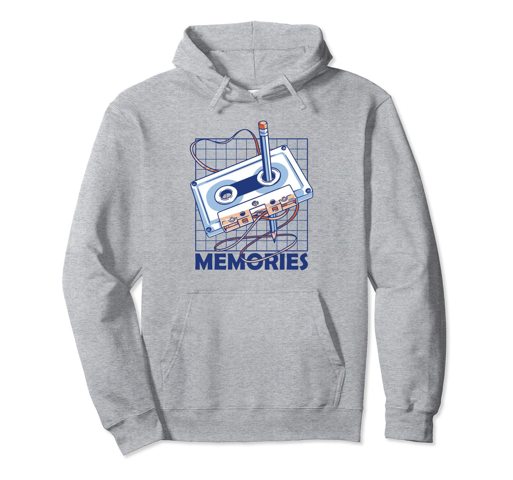 Memories Audio Cassette Tape Mixtape Hoodie - Casual Everyday Wear Unisex - T-Shirt, Sweatshirt, Hoodie