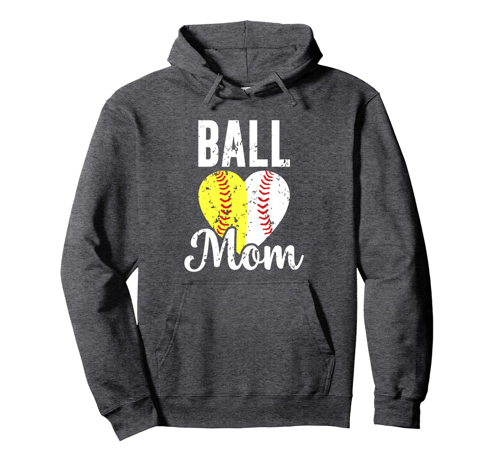 Womens Ball Mom Baseball Softball Mama Hoodie - Custom Art Print Unisex - T-Shirt, Sweatshirt, Hoodie