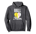 Womens Ball Mom Baseball Softball Mama Hoodie - Custom Art Print Unisex - T-Shirt, Sweatshirt, Hoodie