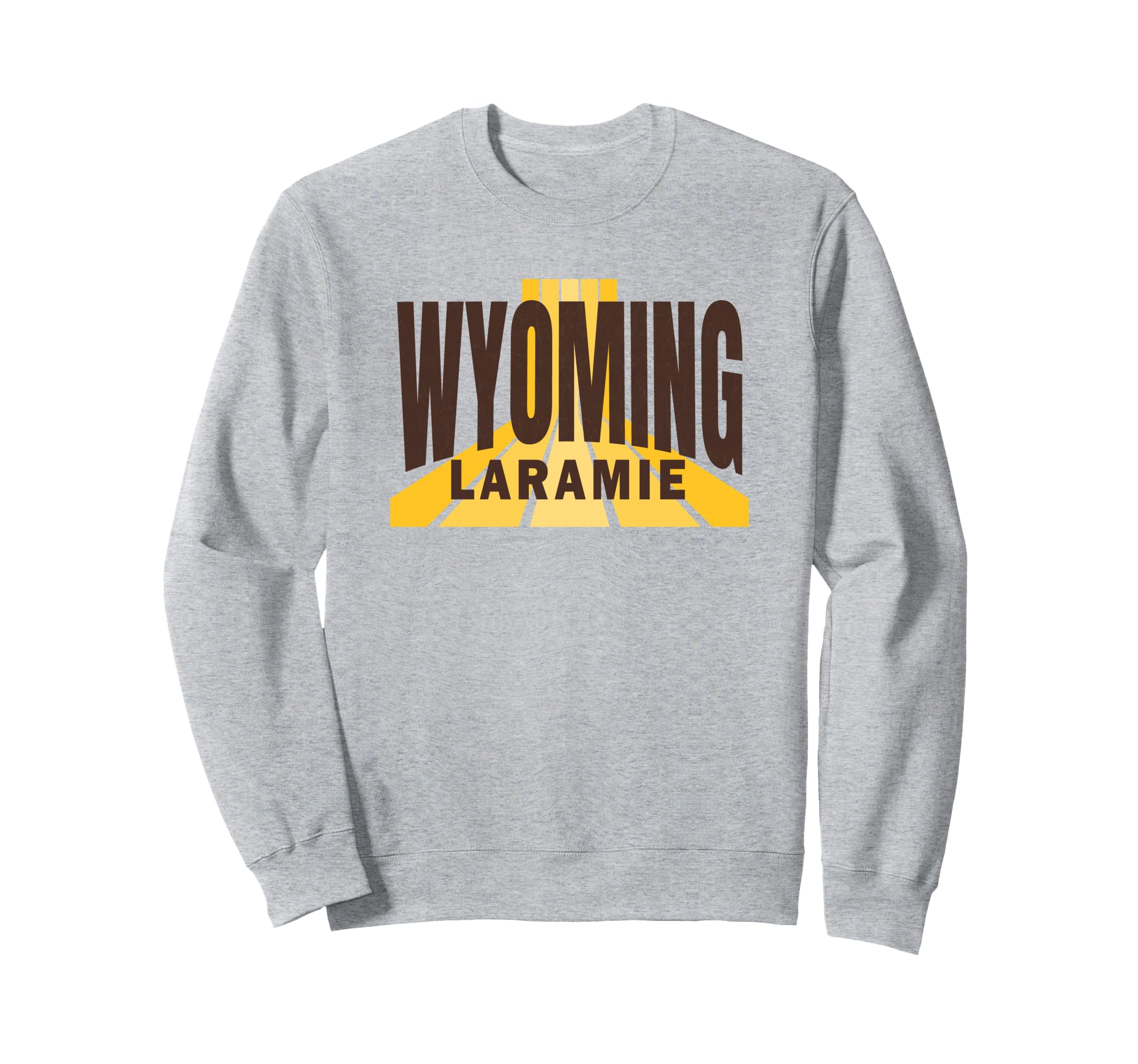 Laramie Wyoming Brown Yellow Wyoming Sweatshirt - Trendy Graphic Men Women - T-Shirt, Sweatshirt, Hoodie