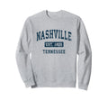 Nashville Tennessee Tn Sports Navy Sweatshirt - Minimalist Print Men Women - T-Shirt, Sweatshirt, Hoodie