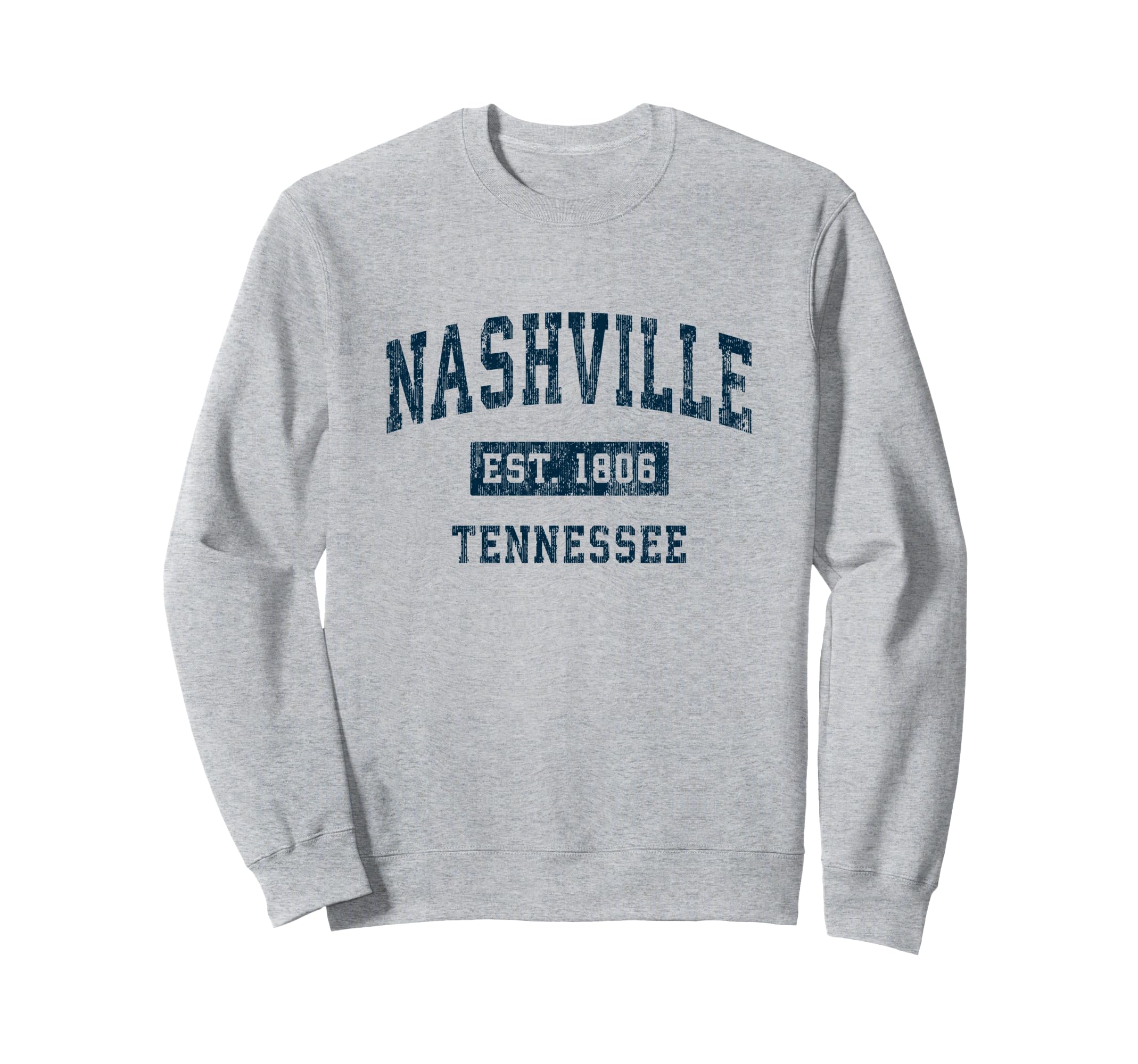 Nashville Tennessee Tn Sports Navy Sweatshirt - Minimalist Print Men Women - T-Shirt, Sweatshirt, Hoodie