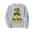 Busy Raising Ballers Softball Mom Sweatshirt - Custom Art Print for Adults - T-Shirt, Sweatshirt, Hoodie