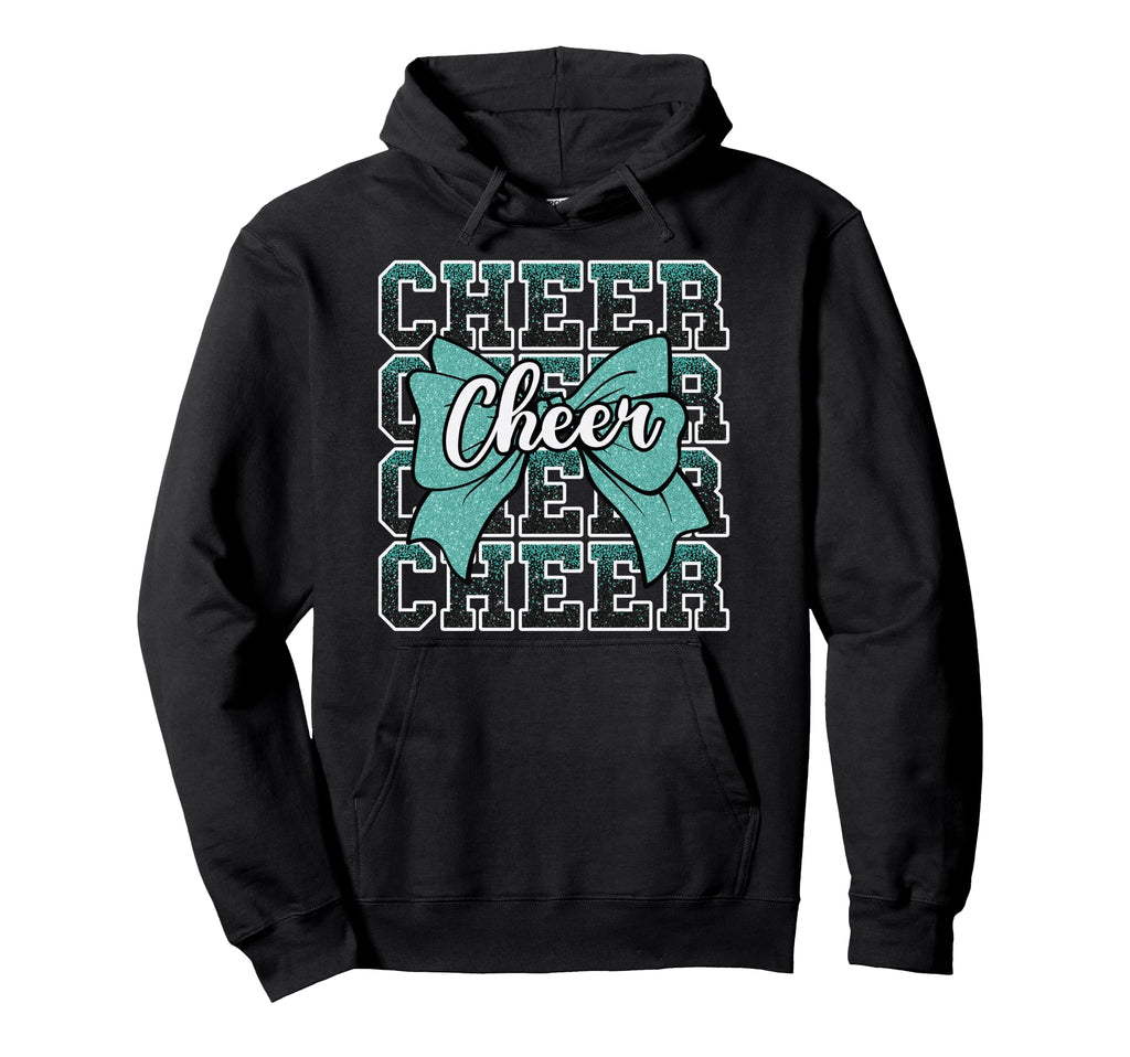 Coquette Cheer Bow Sport Cheerleader Hoodie - Custom Art Print for Adults - T-Shirt, Sweatshirt, Hoodie