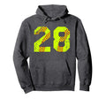 Softball 28 Jersey Number Hoodie - Custom Art Print for Adults - T-Shirt, Sweatshirt, Hoodie