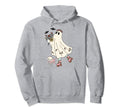 Roller Skate Spooky Creep It Real Ghost Hoodie - Unique Graphic for Adults - T-Shirt, Sweatshirt, Hoodie