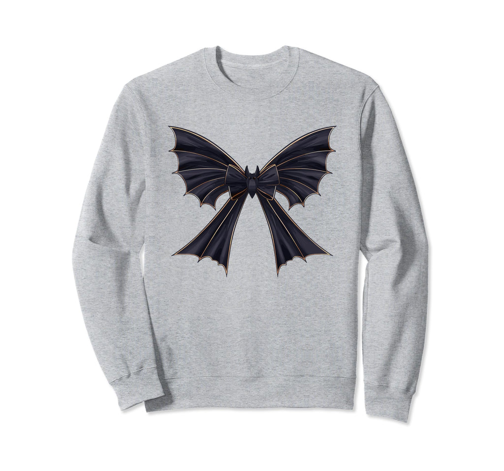 Bat Coquette Bow Halloween Bow Sweatshirt - Novelty Apparel Men Women - T-Shirt, Sweatshirt, Hoodie