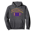 Football Purple Gold Game Day Hoodie - Novelty Apparel for Adults - T-Shirt, Sweatshirt, Hoodie