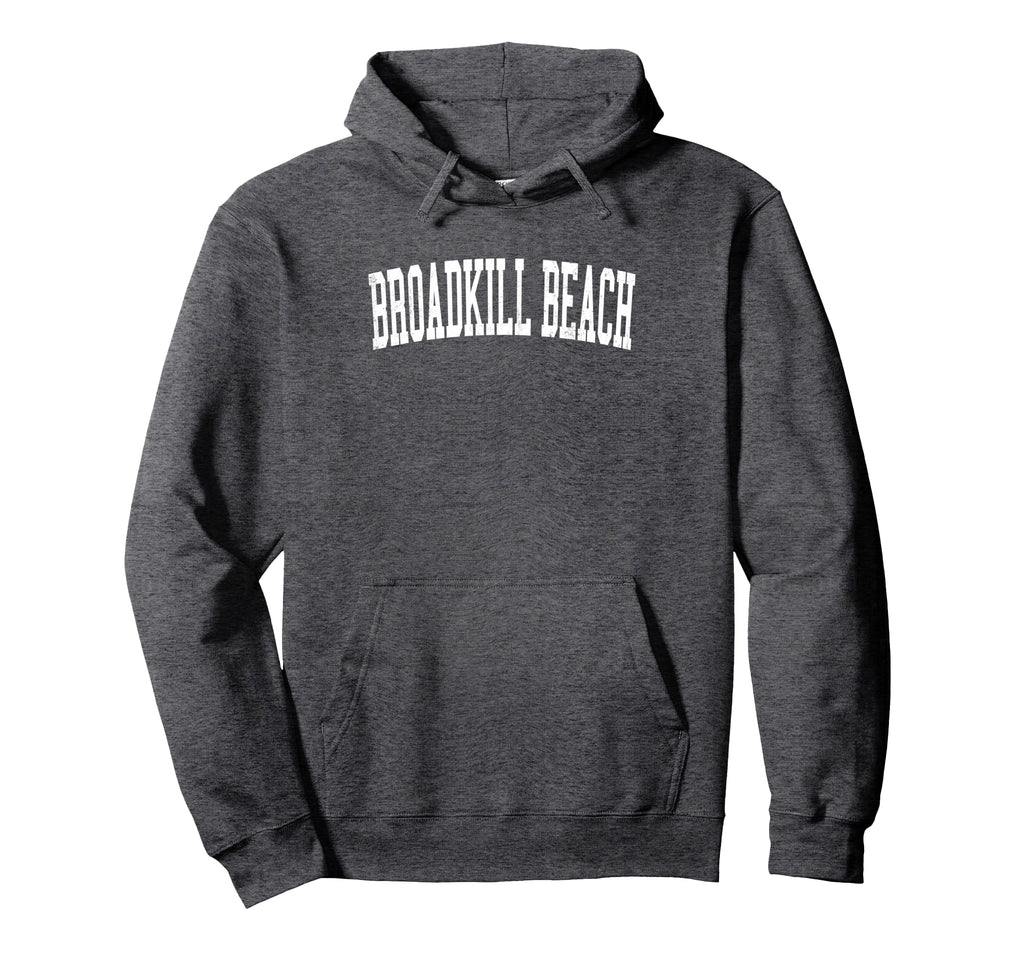 Broadkill Beach Distressed White Hoodie - Streetwear Style Men Women - T-Shirt, Sweatshirt, Hoodie