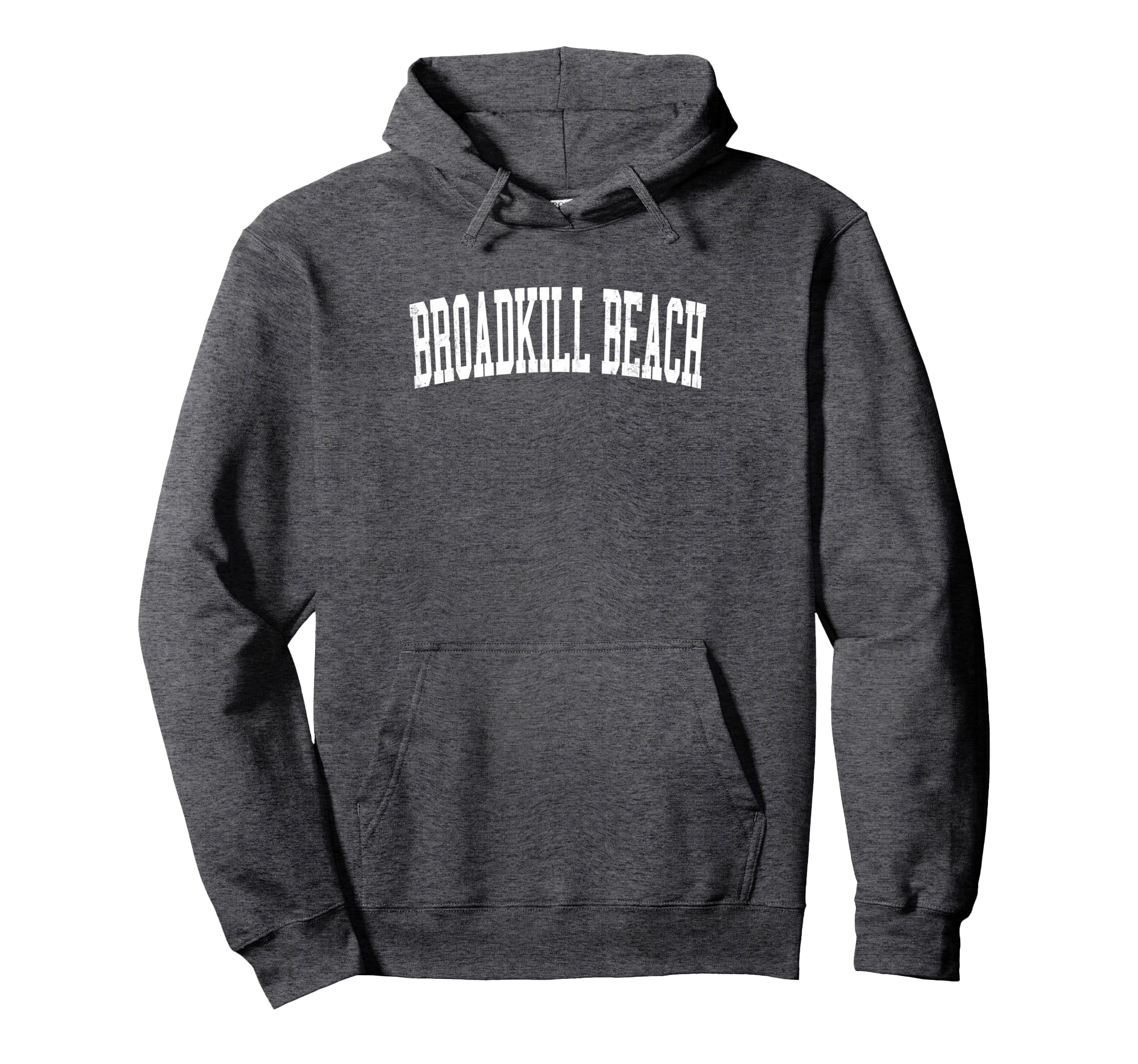 Broadkill Beach Distressed White Hoodie - Streetwear Style Men Women - T-Shirt, Sweatshirt, Hoodie