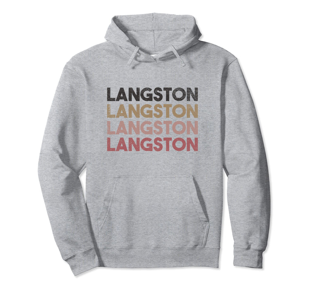 Langston Oklahoma Distressed Hoodie - Unique Graphic Unisex - T-Shirt, Sweatshirt, Hoodie
