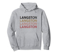 Langston Oklahoma Distressed Hoodie - Unique Graphic Unisex - T-Shirt, Sweatshirt, Hoodie