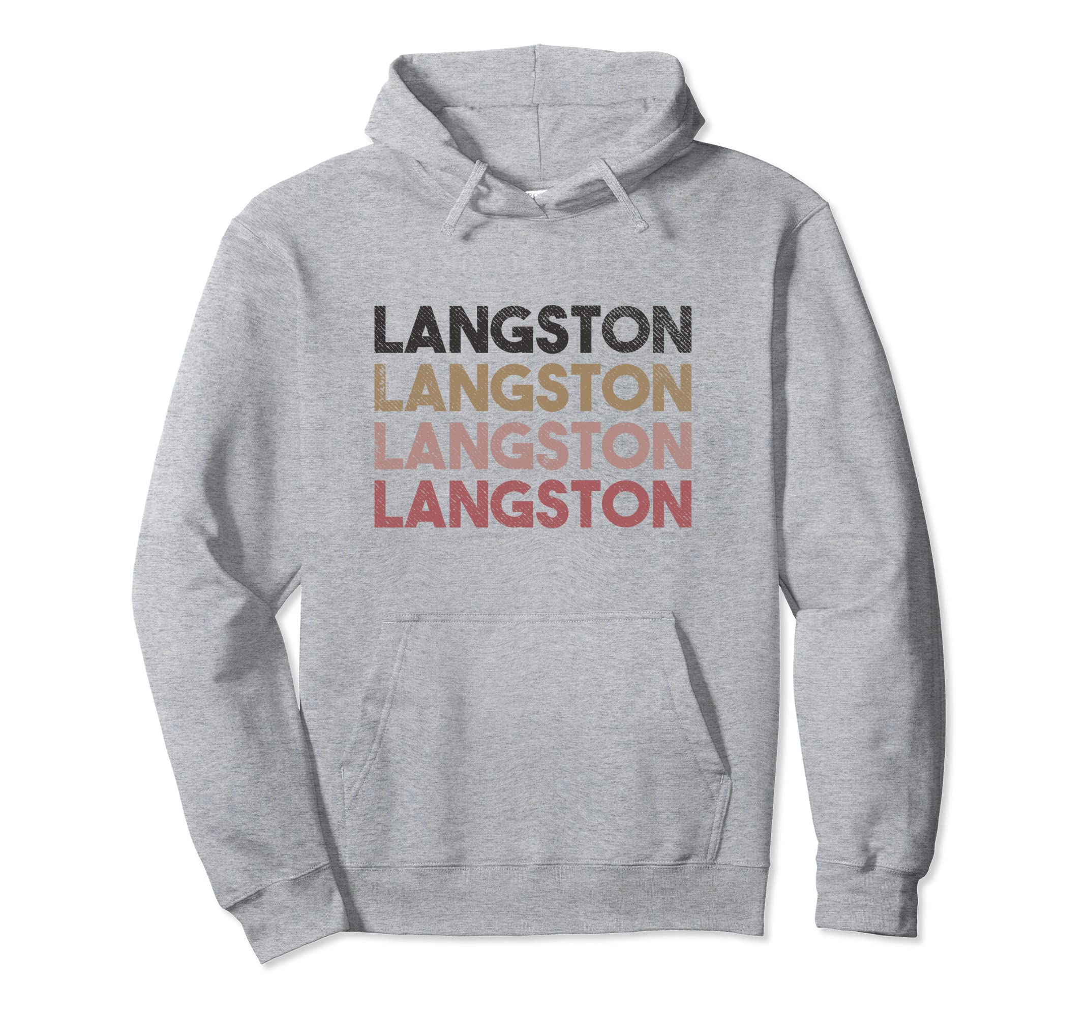 Langston Oklahoma Distressed Hoodie - Unique Graphic Unisex - T-Shirt, Sweatshirt, Hoodie