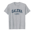Galena Illinois Il Varsity Sports Navy T-Shirt - Trendy Graphic Men Women - T-Shirt, Sweatshirt, Hoodie
