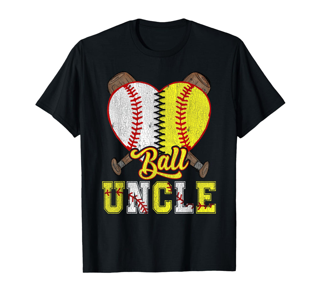 Uncle Both Ball Uncle Half Softball T-Shirt - Trendy Graphic Men Women - T-Shirt, Sweatshirt, Hoodie