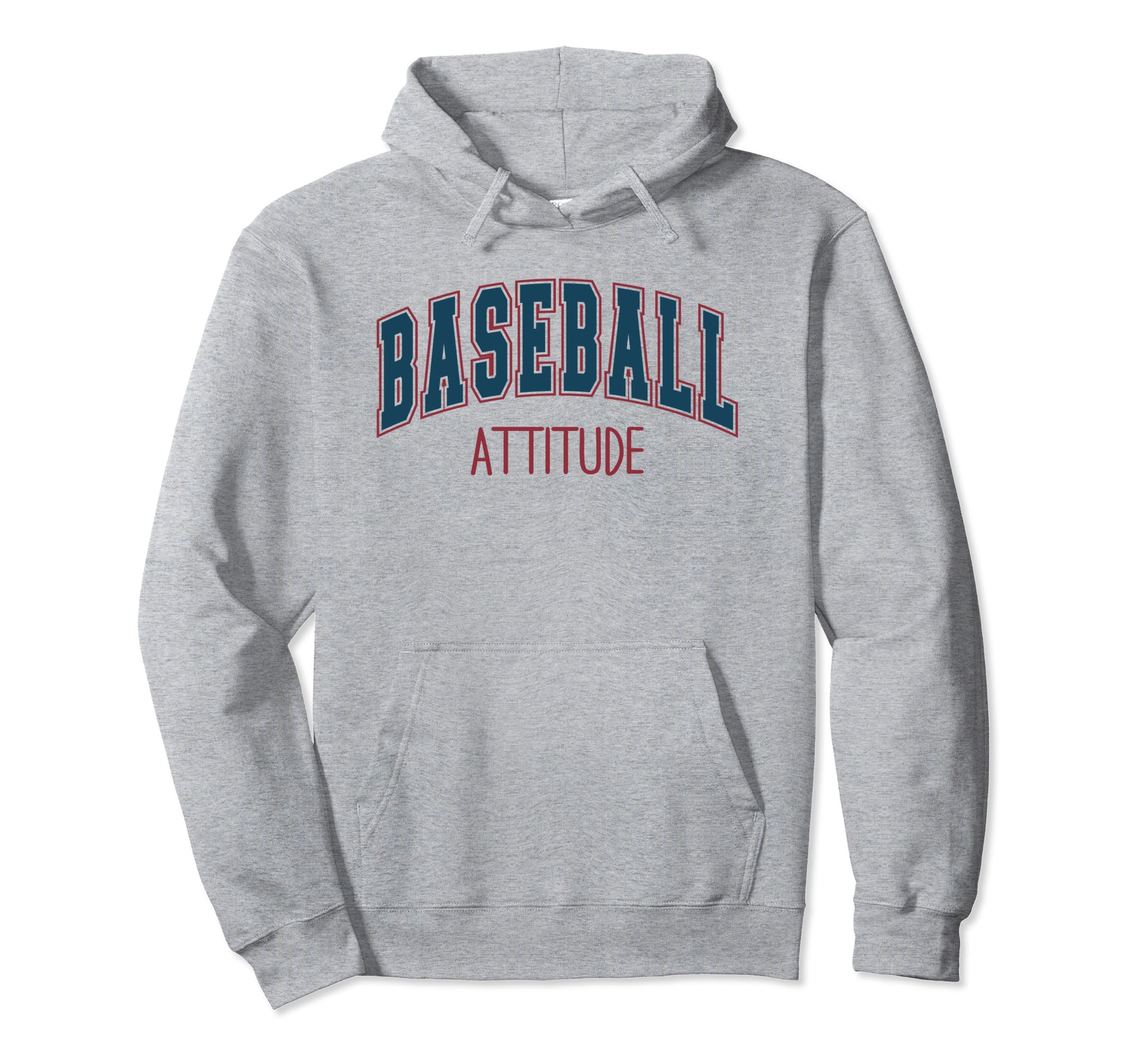 Baseball Attitude Athletic Baseball Hoodie - Casual Everyday Wear Unisex - T-Shirt, Sweatshirt, Hoodie