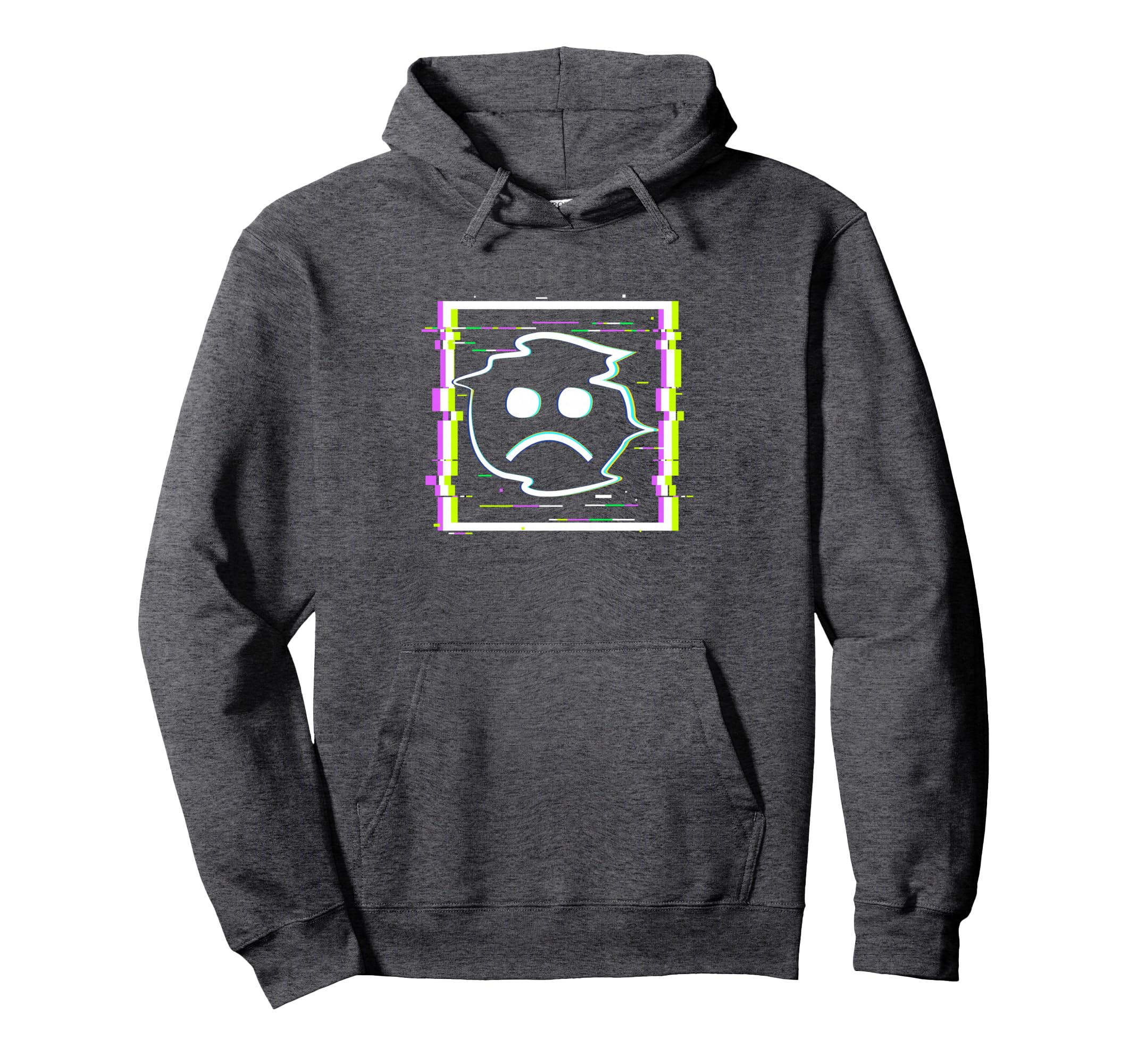Sad Boi Anime Glitch Frame Vaporwave Hoodie - Unique Graphic Men Women - T-Shirt, Sweatshirt, Hoodie
