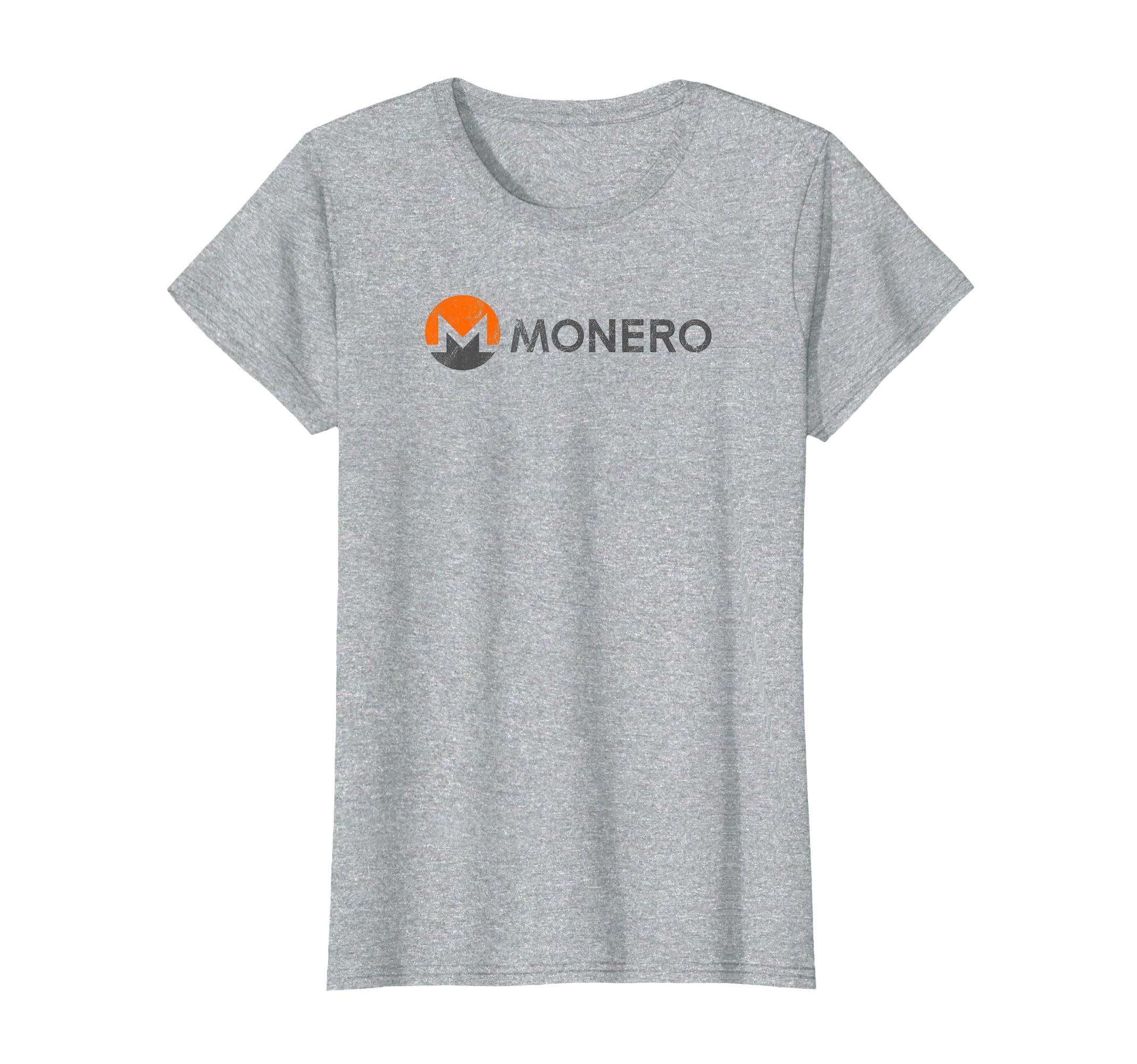 Monero Logo And Text Distressed T-Shirt - Trendy Graphic for Adults - T-Shirt, Sweatshirt, Hoodie