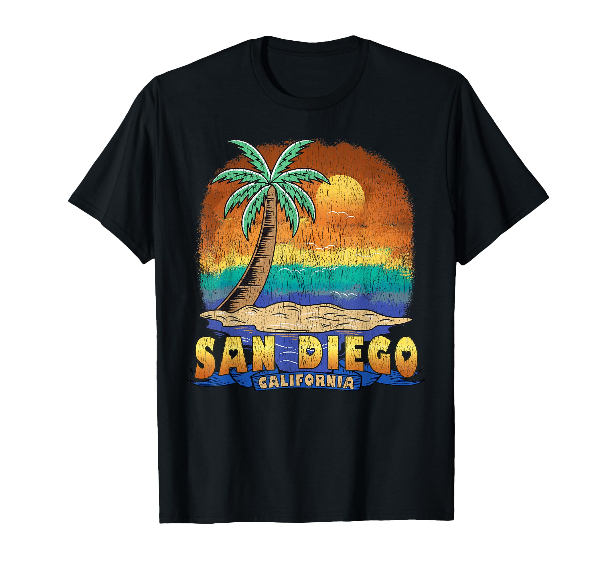 San Diego California Distressed T-Shirt - Streetwear Style for Adults - T-Shirt, Sweatshirt, Hoodie