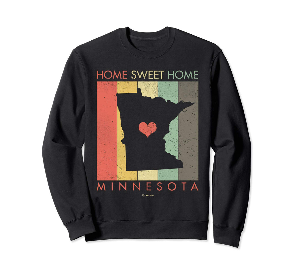 Minnesota Home Sweet Home Distressed Sweatshirt - Graphic Print for Adults - T-Shirt, Sweatshirt, Hoodie