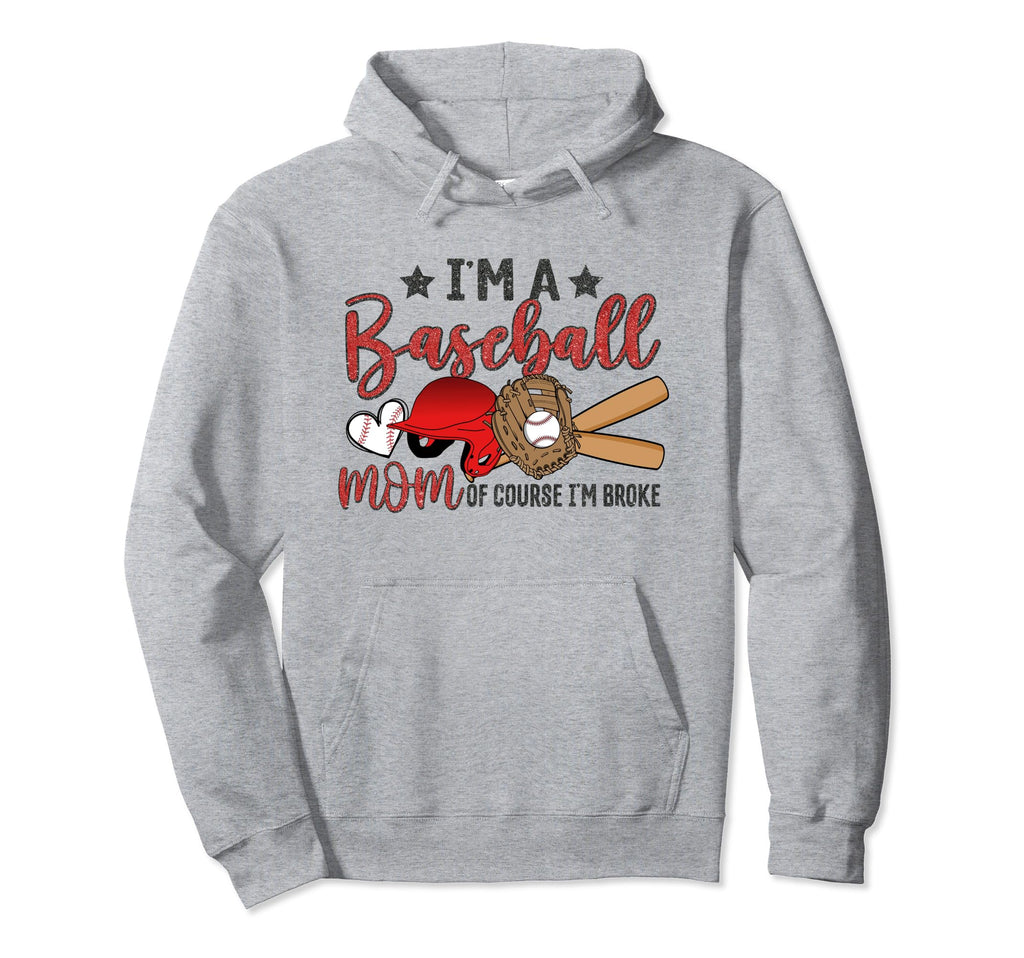 Ball Mom Im Baseball Mom Funny Baseball Hoodie - Graphic Print for Adults - T-Shirt, Sweatshirt, Hoodie