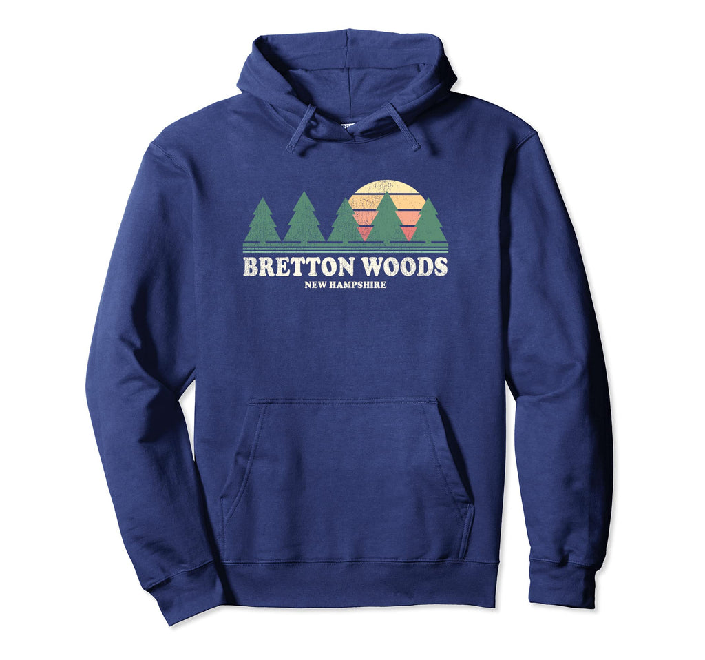 Bretton Woods Nh Throwback 70S Hoodie - Graphic Print Unisex - T-Shirt, Sweatshirt, Hoodie