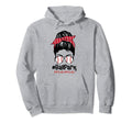 Messy Bun Baseball Mom Ballpark Mama Hoodie - Graphic Print Men Women - T-Shirt, Sweatshirt, Hoodie