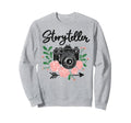 Photo Camera Flowers Storyteller Sweatshirt - Unique Graphic for Adults - T-Shirt, Sweatshirt, Hoodie