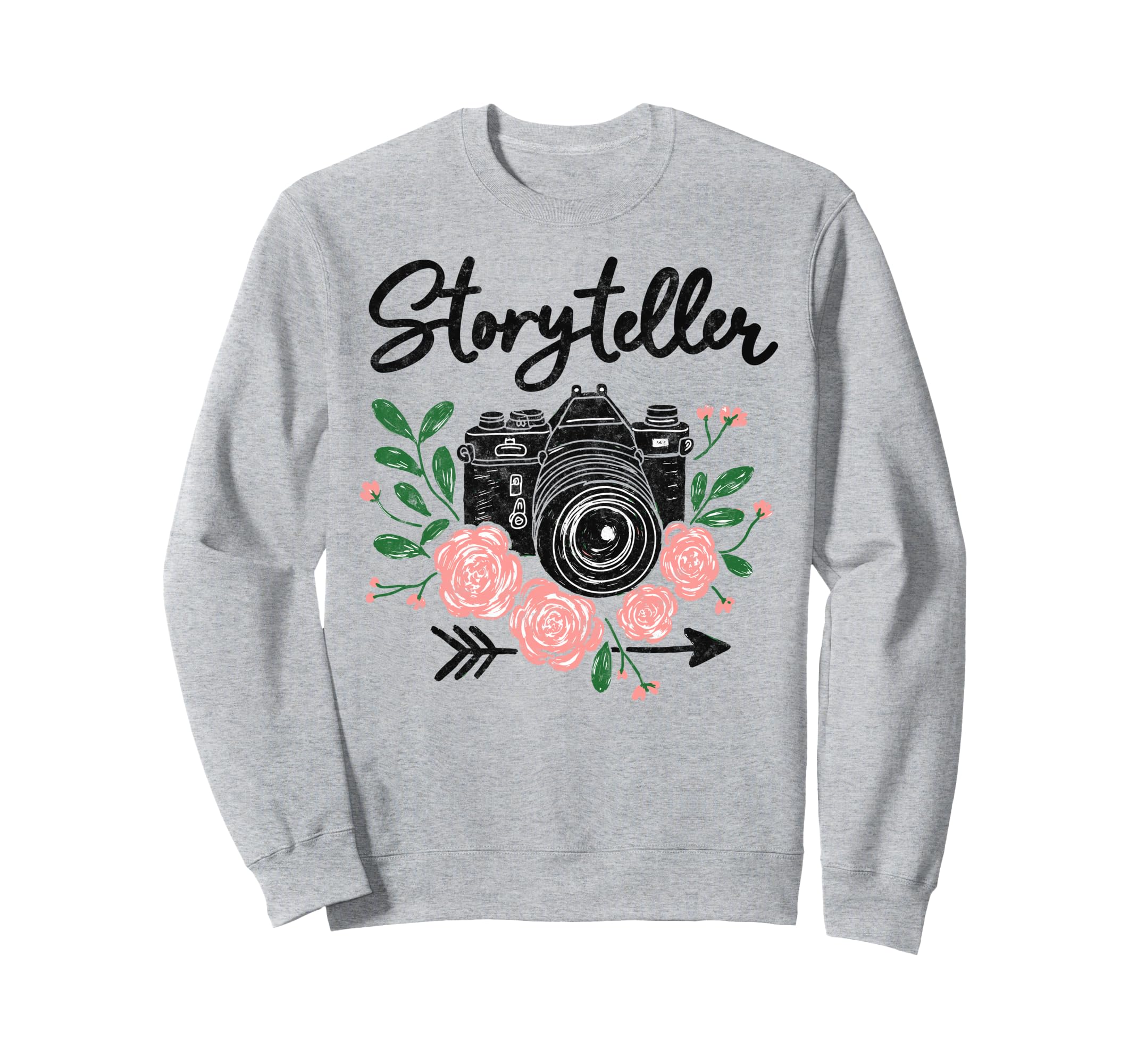 Photo Camera Flowers Storyteller Sweatshirt - Unique Graphic for Adults - T-Shirt, Sweatshirt, Hoodie