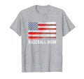 Baseball Mom American Flag Baseball Bat T-Shirt - Graphic Print for Adults - T-Shirt, Sweatshirt, Hoodie