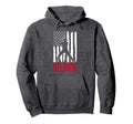 Atlanta American Flag Distressed Baseball Hoodie - Graphic Print for Adults - T-Shirt, Sweatshirt, Hoodie