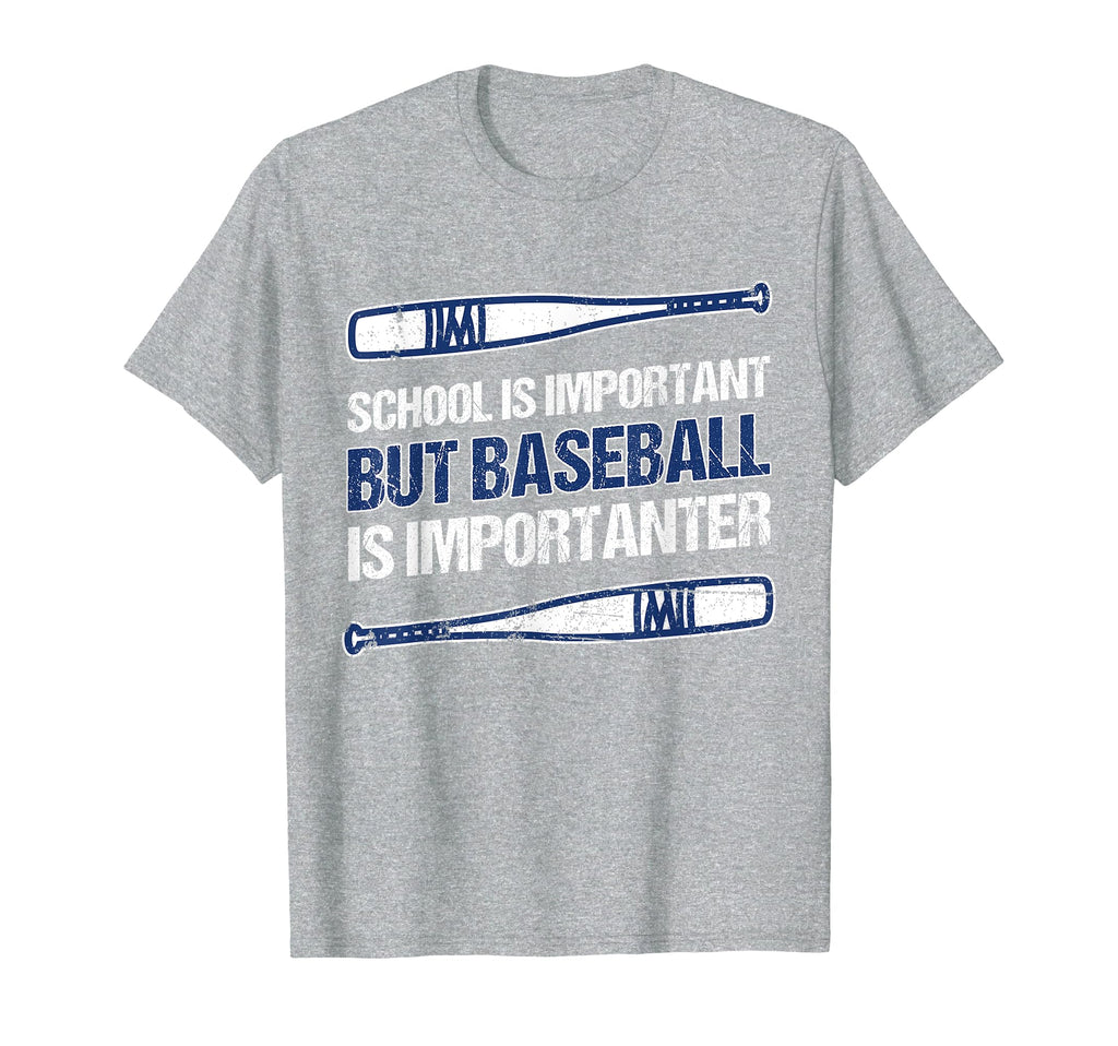 School Is Important But Baseball Is T-Shirt - Novelty Apparel for Adults - T-Shirt, Sweatshirt, Hoodie