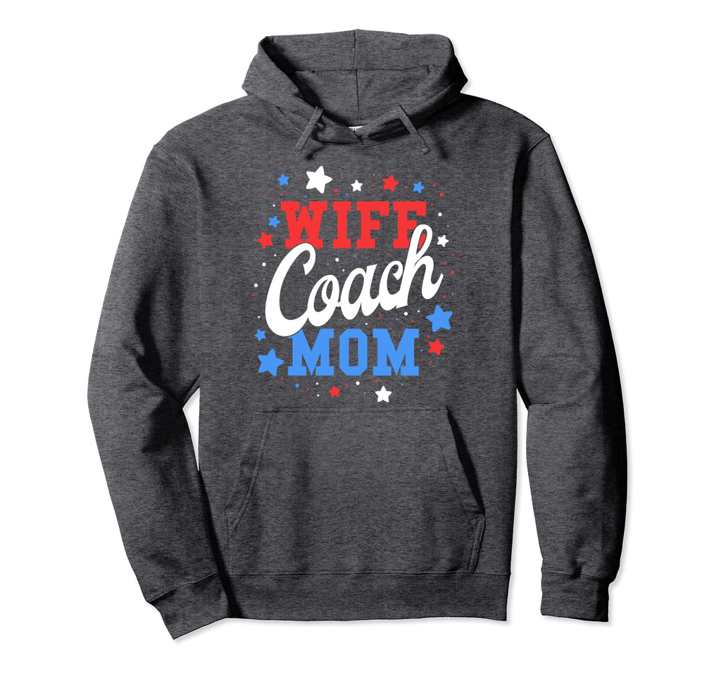 Mom Baseball Softball Gift Wife Coach Hoodie - Minimalist Print for Adults - T-Shirt, Sweatshirt, Hoodie