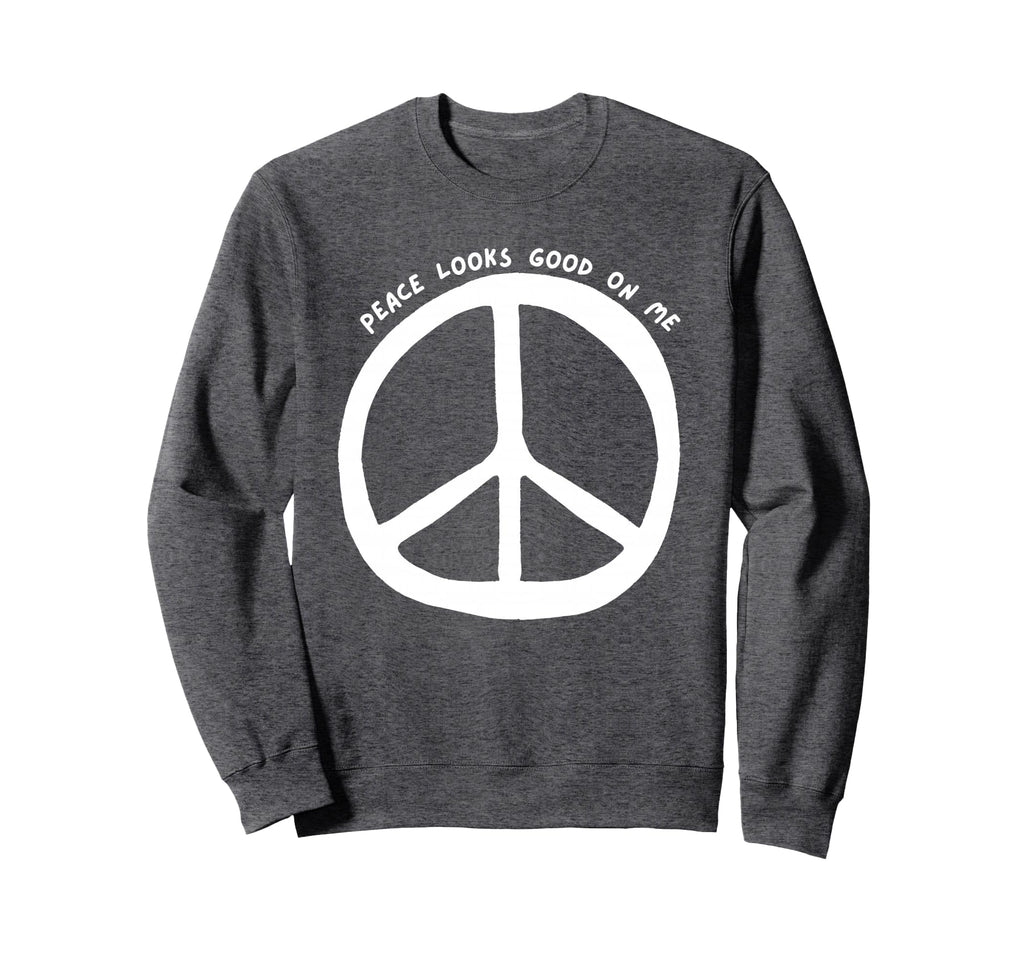 Peace Looks Good Me Boho Peace Sweatshirt - Aesthetic Graphic for Adults - T-Shirt, Sweatshirt, Hoodie