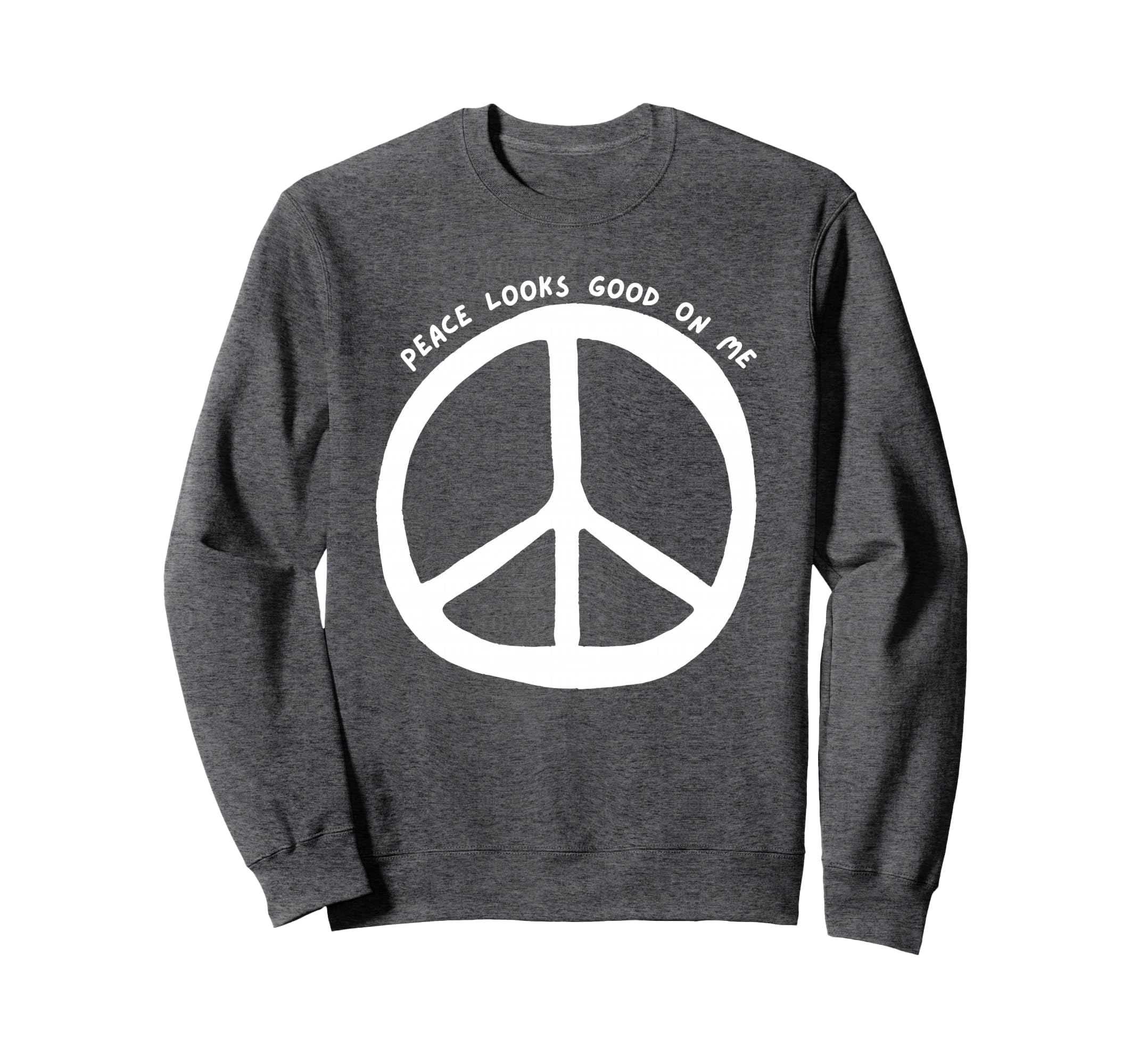 Peace Looks Good Me Boho Peace Sweatshirt - Aesthetic Graphic for Adults - T-Shirt, Sweatshirt, Hoodie