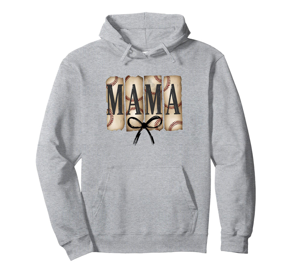 Coquette American Baseball Mom Mama Hoodie - Fun Novelty Design Unisex - T-Shirt, Sweatshirt, Hoodie
