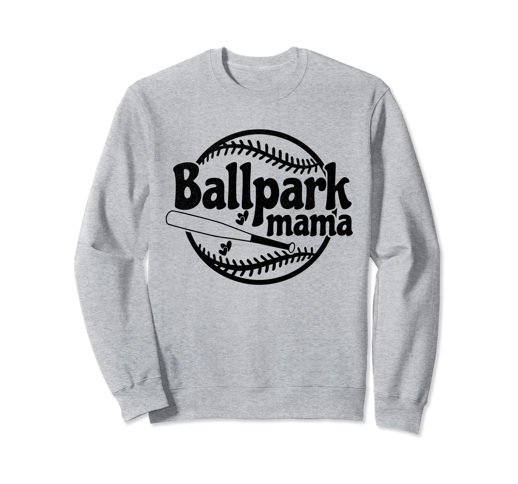 Funny Baseball Ballpark Mama Sweatshirt - Minimalist Print for Adults - T-Shirt, Sweatshirt, Hoodie