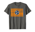 Tennessee State Flag Orange Distressed T-Shirt - Graphic Print for Adults - T-Shirt, Sweatshirt, Hoodie