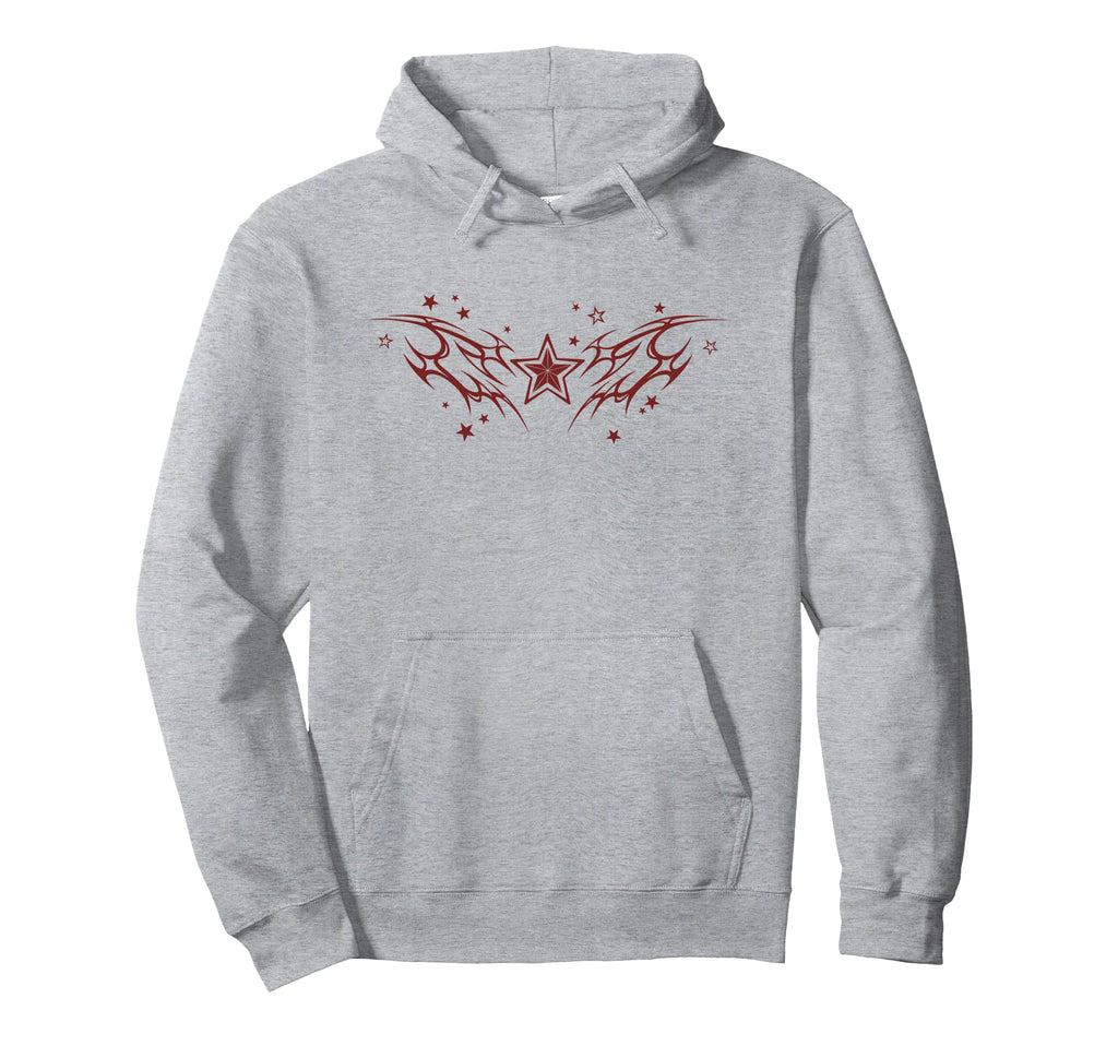 Y2K 90S Star Star Tattoo Styl Hoodie - Minimalist Print for Adults - T-Shirt, Sweatshirt, Hoodie