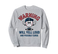 Baseball Warning Will Yell Loud Sweatshirt - Minimalist Print Men Women - T-Shirt, Sweatshirt, Hoodie