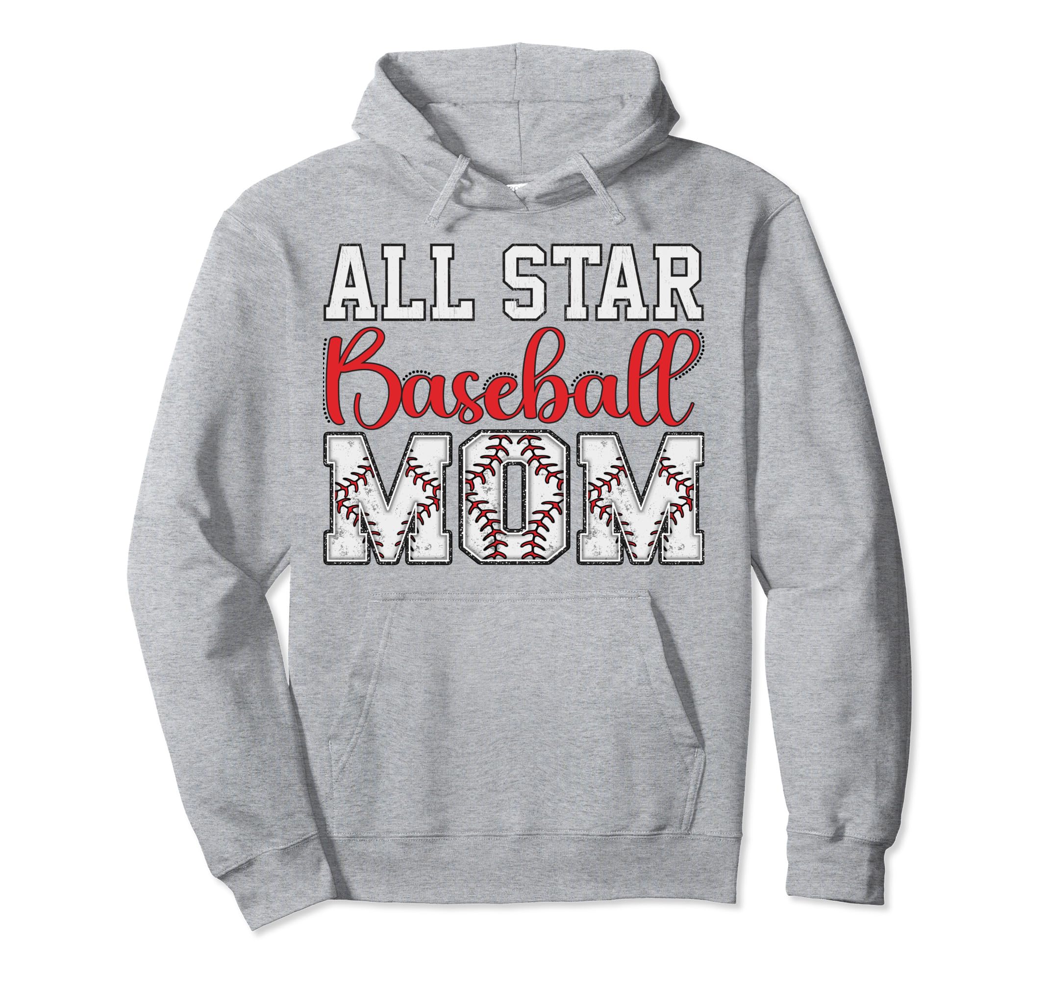 All Star Baseball Mom Hoodie - Novelty Apparel for Adults - T-Shirt, Sweatshirt, Hoodie