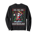 Merry Santa Playing Baseball Sweatshirt - Fun Novelty Design Men Women - T-Shirt, Sweatshirt, Hoodie