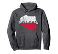 Polish Map And Flag Souvenir Distressed Hoodie - Custom Art Print Unisex - T-Shirt, Sweatshirt, Hoodie