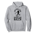 Softball Dad Like Baseball Dad Bigger Hoodie - Custom Art Print for Adults - T-Shirt, Sweatshirt, Hoodie