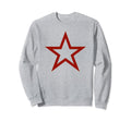 Red Star Y2K Aesthetic Baggy Sweatshirt - Aesthetic Graphic for Adults - T-Shirt, Sweatshirt, Hoodie