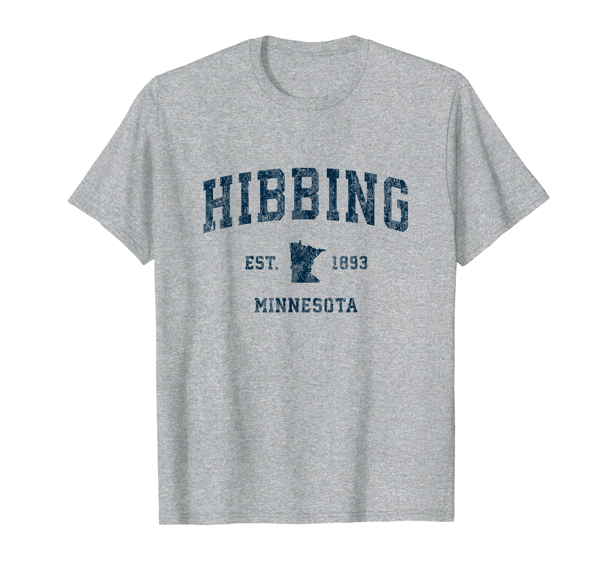 Hibbing Minnesota Mn Sports Navy T-Shirt - Novelty Apparel Men Women - T-Shirt, Sweatshirt, Hoodie