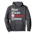 Funny Baseball Player Eat Sleep Baseball Hoodie - Minimalist Print Unisex - T-Shirt, Sweatshirt, Hoodie
