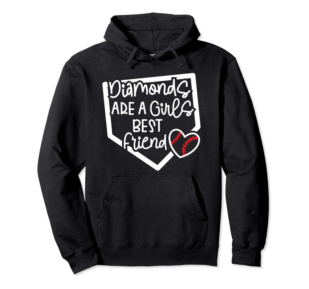 Diamonds Are Best Friend Baseball Hoodie - Minimalist Print for Adults - T-Shirt, Sweatshirt, Hoodie