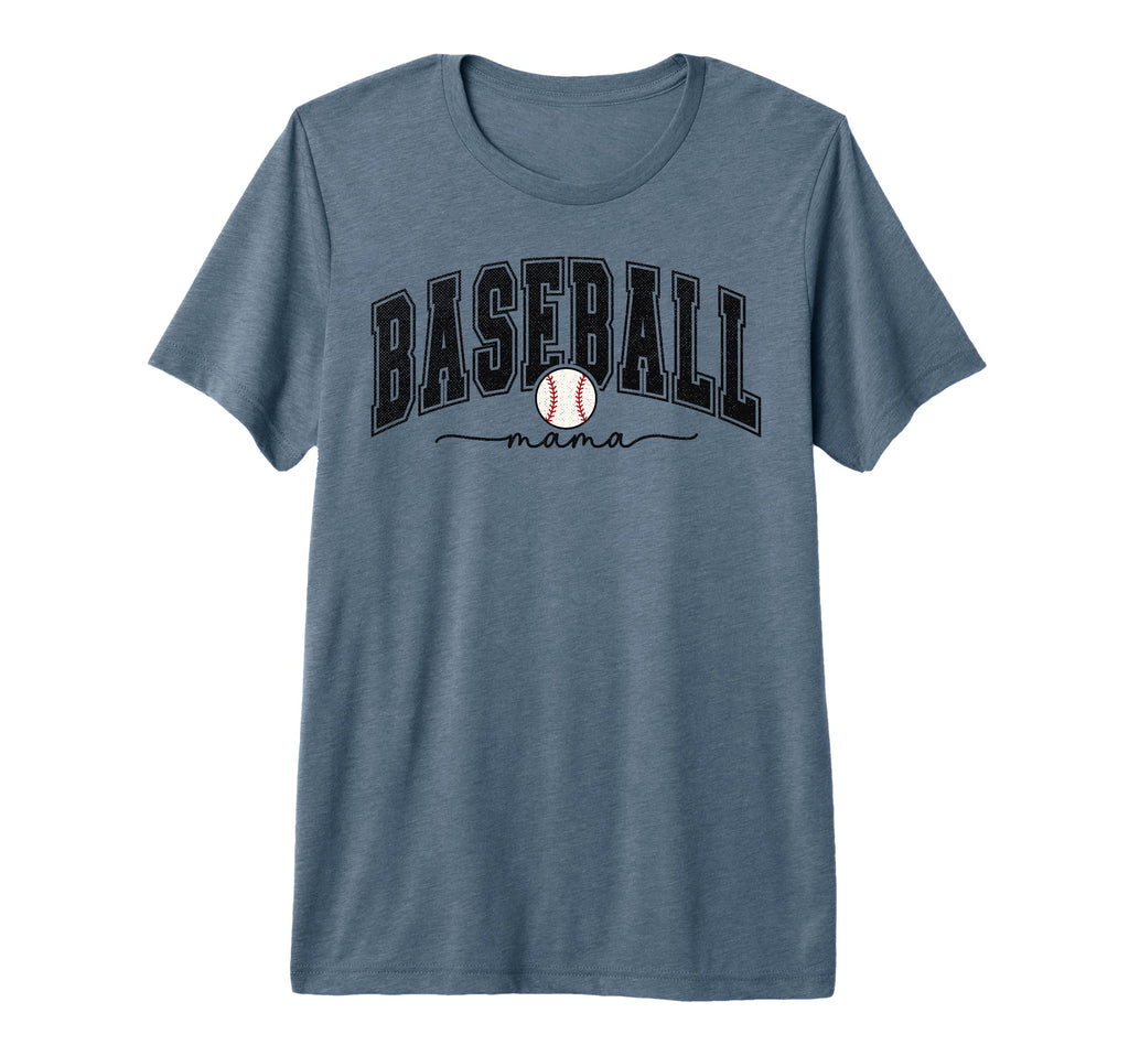 Baseball Mama Tri Blend T-Shirt - Novelty Apparel Men Women - T-Shirt, Sweatshirt, Hoodie